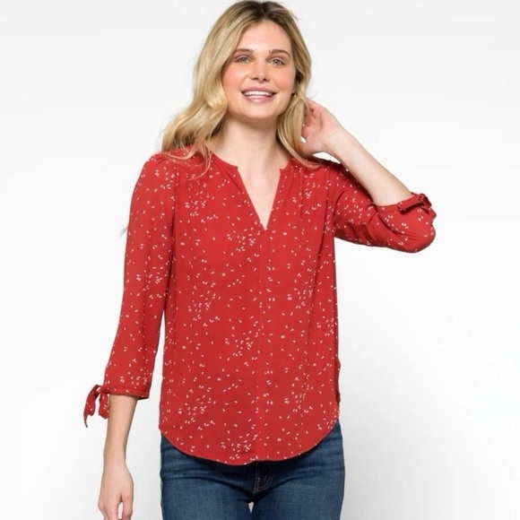 fun 2 fun Tops - Fun2Fun Amiyah Tie Sleeve Blouse XL